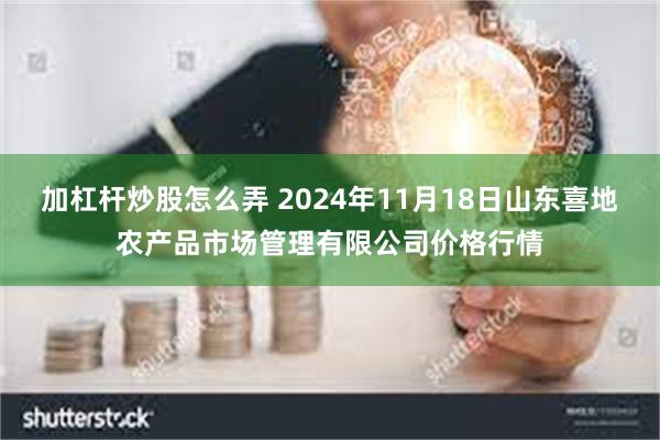 加杠杆炒股怎么弄 2024年11月18日山东喜地农产品市场管理有限公司价格行情